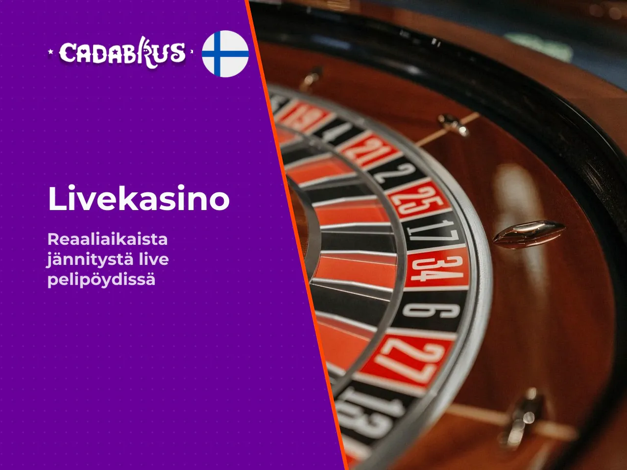 Live casino ja pöytäpelit. Cadabrus Live