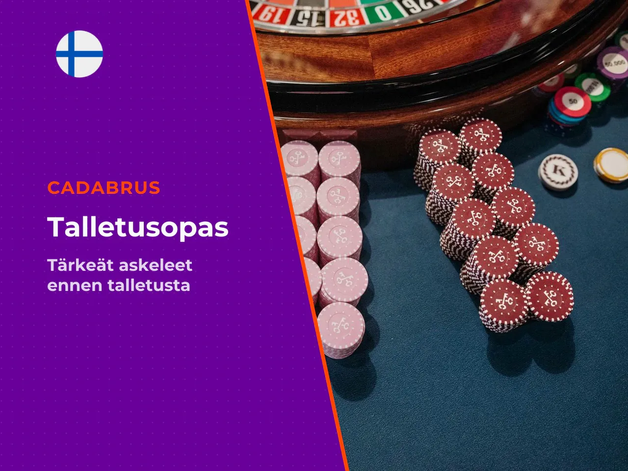 Viiden kohdan tarkistuslista ennen talletusta. 1